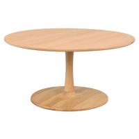 Kulatý konferenční stolek v dekoru dubu v přírodní barvě 90x90 cm Hobart – Rowico