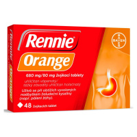 RENNIE ORANGE 680MG/80MG TBL MND 48