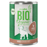 24 x 400 g zooplus Bio výhodné balení - bio husí s bio dýní (bez obilovin)
