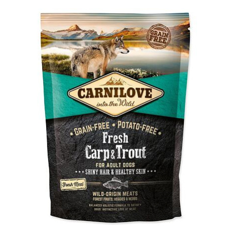 CARNILOVE Fresh Carp & Trout Shiny Hair & Healthy Skin for Adult dogs 1,5 kg