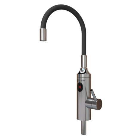 ELIZ E34 vodovodní baterie s integrovaným ohřevem vody 3,3kW a černým flexibilním ramenem , povr ELÍZ