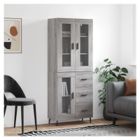 vidaXL Skříň highboard šedá sonoma 69,5 x 34 x 180 cm kompozitní dřevo