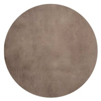 Kusový koberec Cha Cha 535 taupe kruh 80 × 80 o cm