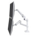 Ergotron LX Dual Stacking Arm, stolní ramena pro 2 lcd, flexibilní, bílé 45-492-216 Bílá