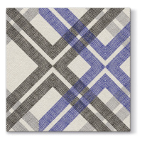 PAW - Ubrousky AIRLAID L 40x40cm Stylish Check Dark Blue