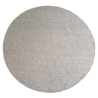 Světle šedý vlněný kulatý koberec ø 250 cm Auckland - Rowico