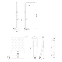 OMNIRES BARETTI sprchový sloup chrom /CR/ BA7844CR