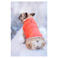 Vsepropejska Sonda oboustranná bunda pro psa Barva: Oranžová, Délka zad (cm): 23, Obvod hrudníku