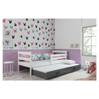 BMS Dětská postel s přistýlkou ERYK 2 | bílá Barva: bílá / šedá, Rozměr: 200 x 90 cm
