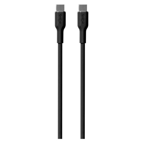 PURO Soft USB-C/USB-C kabel, 1,5 m černý