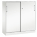 C+P Skříň s posuvnými dveřmi ASISTO, výška 1292 mm, šířka 1200 mm, dopravní bílá/dopravní bílá