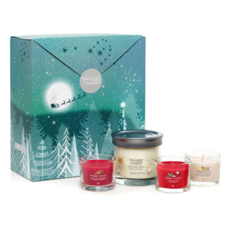 Yankee Candle, Tumbler 1ks, skleněné votivní svíčky 3ks, Dárková sada svíček