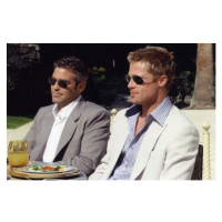 Fotografie George Clooney And Brad Pitt, 40 × 26.7 cm