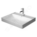 DURAVIT DuraSquare Umyvadlová mísa 600x470 mm, bez přepadu, s otvorem pro baterii, DuraCeram, bí