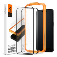 Spigen Glass tR AlignMaster 2 Pack tvrzené sklo iPhone 15 černé
