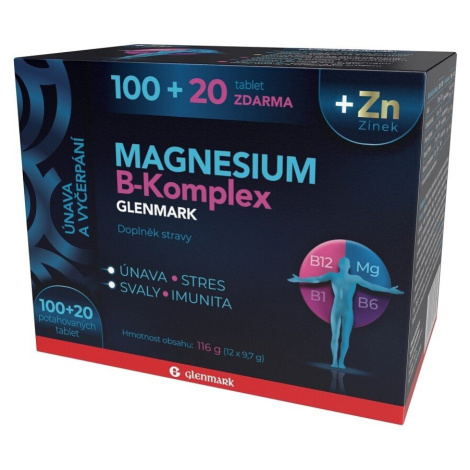 Glenmark Magnesium B-komplex Glenmark 120 ks