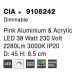 NOVA LUCE stropní svítidlo CIA růžový hliník a akryl LED 38W 230V 3000K IP20 stmívatelné 9106242