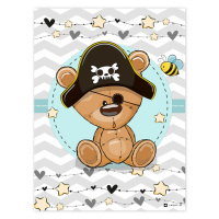 Obraz medvídka piráta do dětského pokoje