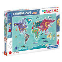 Clementoni - Puzzle Supercolor 250 Exploring maps