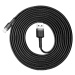 Kabel Baseus Cafule USB Lightning Cable 2A 3m (Black+Gray) (6953156296305)