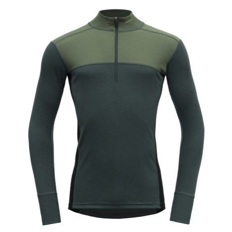 Devold Vlněné merino triko Lauparen Merino 190 Shirt Zip Neck Man - Forest/Woods/Black Velikost: