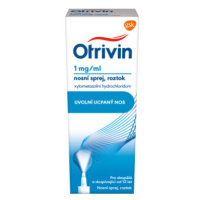 Otrivin 1mg/ml nosní sprej při léčbě ucpaného nosu 10ml