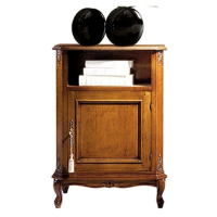 Estila Luxusní klasický telefonní stolek Emociones z masivu s dvířky a poličkou 82cm