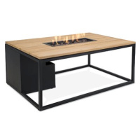 COSI Stůl s plynovým ohništěm - Cosiloft 120 černý rám/dřevěná deska 120cm