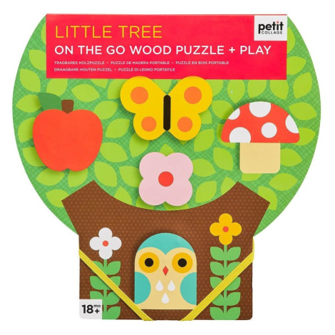 Petitcollage Robustní dřevěné puzzle Malý strom