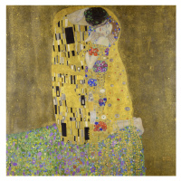 Obrazová reprodukce Polibek, Gustav Klimt, 40 × 40 cm