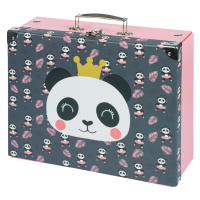 BAAGL - Skládací školní kufřík Panda s kováním