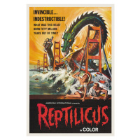 Obrazová reprodukce Reptilicus (Vintage Cinema / Retro Movie Theatre Poster / Horror & Sci-Fi), 