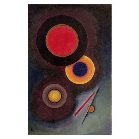 Obrazová reprodukce Composition with Circles and Lines (1926), Wassily Kandinsky, 24.6 × 40 cm