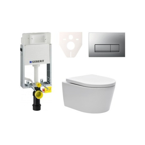 Cenově zvýhodněný závěsný WC set Geberit k zazdění + WC SAT Brevis SIKOGE1W8