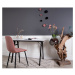 Norddan Designová jídelní židle Myla růžová - černé nohy