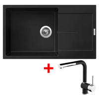 Sinks ULTIMA 860 XXL Pureblack + Mix 3 P GR N6