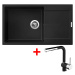 Sinks ULTIMA 860 XXL Pureblack + Mix 3 P GR N6