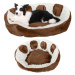 Plyšový pelíšek pro psa/kočku PAWNEST 60 cm, hnědý
