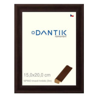 DANTIK rámeček 15 × 20, NPINO tmavě hnědý sklo čiré