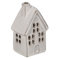 LED porcelánový domeček HOUSE WILBUR 12 cm bílý