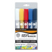 Sada akrylových popisovačů- 5 barev - bílá, žlutá, červená, modrá, černá