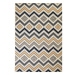 Moderní koberec se zigzag vzorem 120x170 cm hnědo-černo-modrý