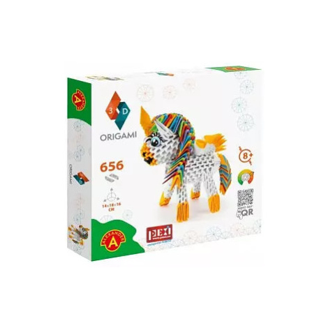 Origami 3D Jednorožec kreativní sada v krabičce 27x27x5cm PEXI