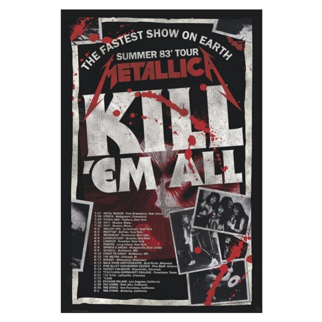 Plakát, Obraz - Metallica - Kill'Em All 83 Tour, (61 x 91.5 cm) GB Eye