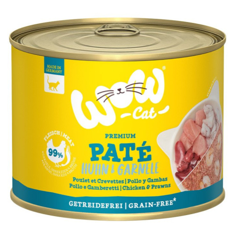 WOW CAT Adult kuře a krevety 6× 200 g