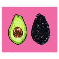 Ilustrace Avocado On Pink, Alice Straker, 40 × 32.9 cm