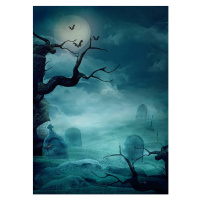 Ilustrace Halloween Design - Spooky Graveyard, mythja, 30x40 cm