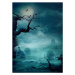 Umělecký tisk Halloween Design - Spooky Graveyard, mythja, (30 x 40 cm)