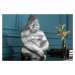 Dekorační socha gorila ZHAM Dekorhome Zlatá