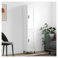 vidaXL Skříň highboard bílá s vysokým leskem 34,5x34x180 cm kompozit